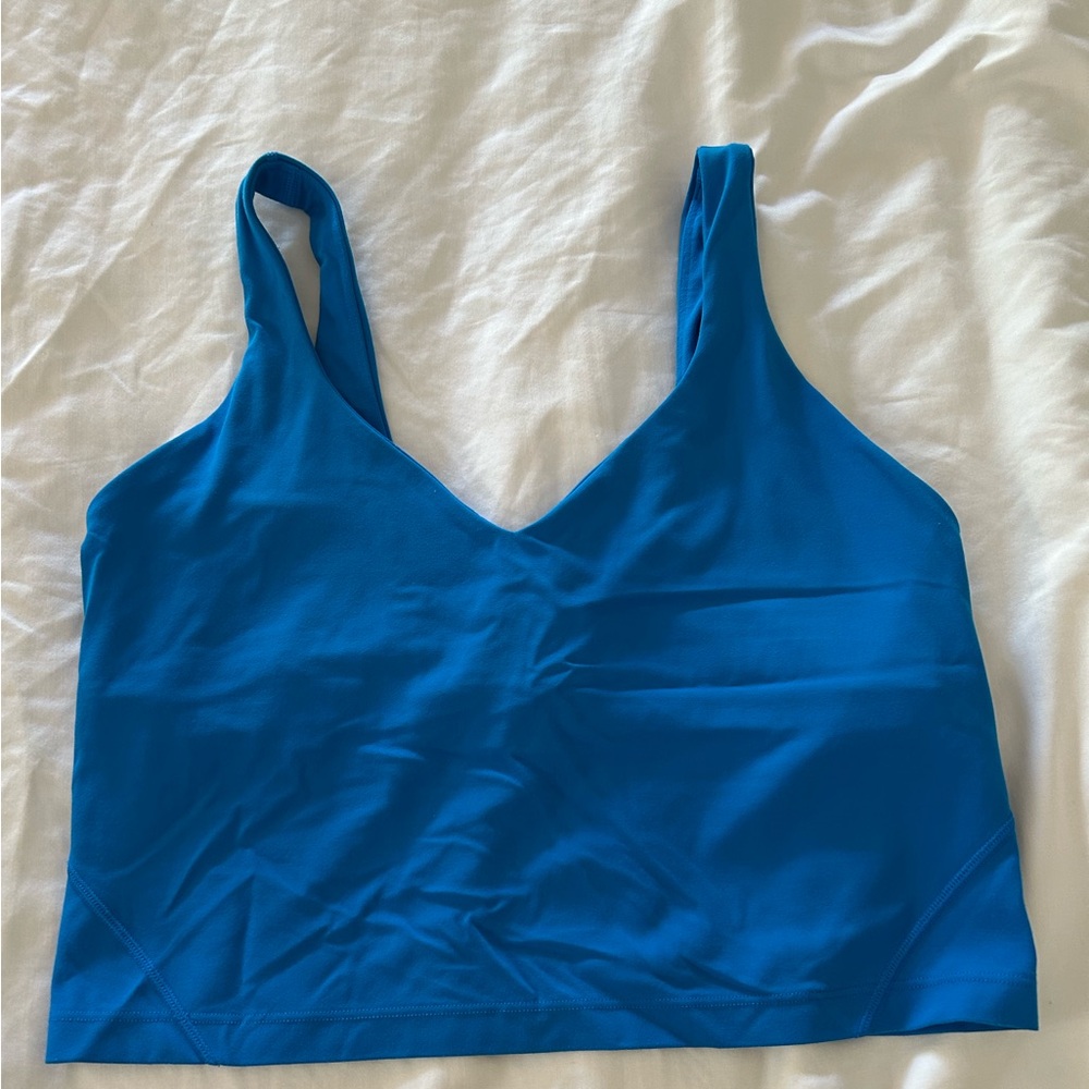Lululemon align tank cropped fit. Poolside blue size 10